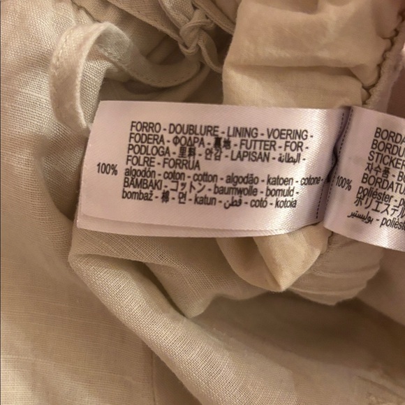 NWOT Zara Cream Wide-Leg Embroidered Cutwork Pants ZW Collection S  *Orig $109 - Picture 7 of 7